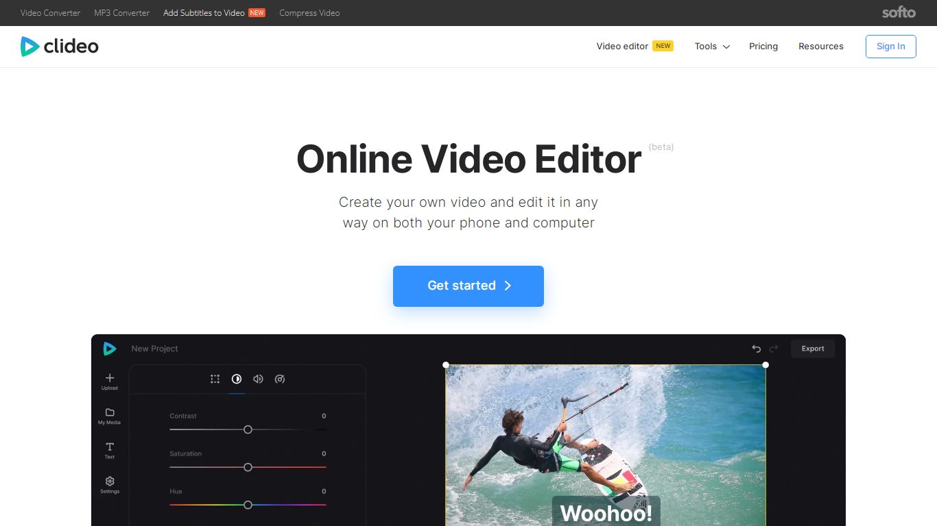 Online Video Editor — Clideo