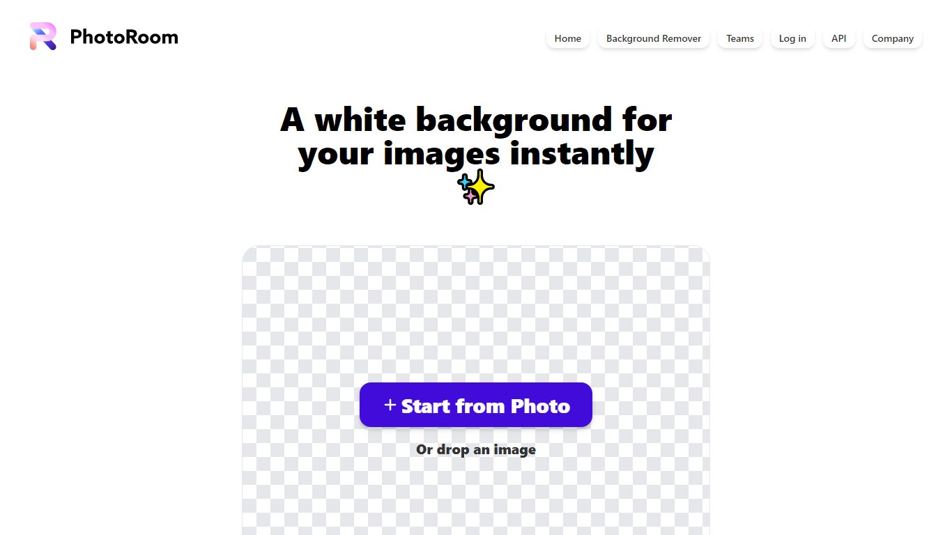 A white background for your images instantly - PhotoRoom